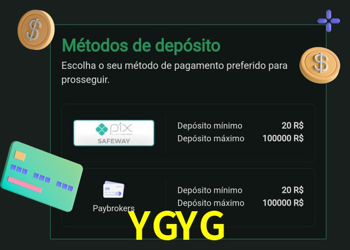 O cassino YGYG oferece uma grande variedade de métodos de pagamento